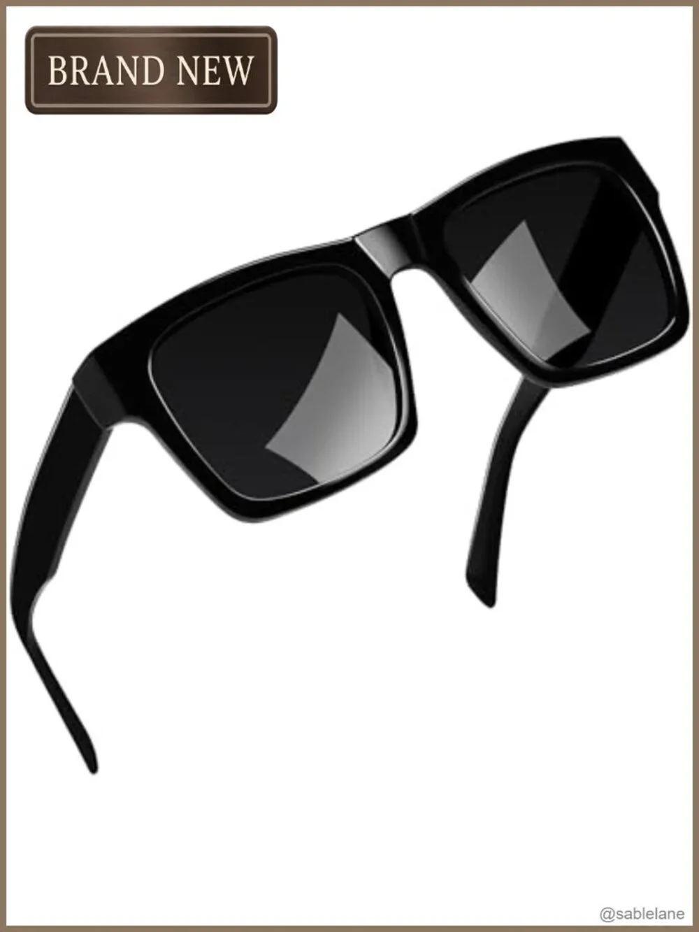 Oversized Acetate Square Sunglasses Polarized UV Protection Unisex
